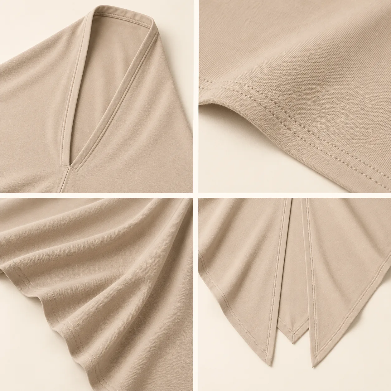 Triangle Cut shown as a finished hijab, hanging